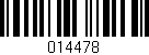 Código de barras (EAN, GTIN, SKU, ISBN): '014478'