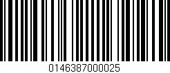 Código de barras (EAN, GTIN, SKU, ISBN): '0146387000025'