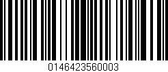 Código de barras (EAN, GTIN, SKU, ISBN): '0146423560003'