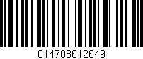 Código de barras (EAN, GTIN, SKU, ISBN): '014708612649'