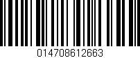 Código de barras (EAN, GTIN, SKU, ISBN): '014708612663'