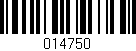 Código de barras (EAN, GTIN, SKU, ISBN): '014750'