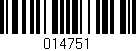 Código de barras (EAN, GTIN, SKU, ISBN): '014751'