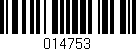 Código de barras (EAN, GTIN, SKU, ISBN): '014753'