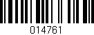 Código de barras (EAN, GTIN, SKU, ISBN): '014761'