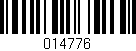 Código de barras (EAN, GTIN, SKU, ISBN): '014776'