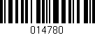 Código de barras (EAN, GTIN, SKU, ISBN): '014780'