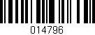 Código de barras (EAN, GTIN, SKU, ISBN): '014796'