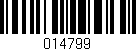 Código de barras (EAN, GTIN, SKU, ISBN): '014799'