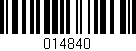 Código de barras (EAN, GTIN, SKU, ISBN): '014840'