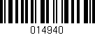 Código de barras (EAN, GTIN, SKU, ISBN): '014940'