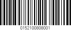 Código de barras (EAN, GTIN, SKU, ISBN): '0152100808001'