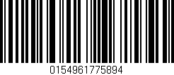 Código de barras (EAN, GTIN, SKU, ISBN): '0154961775894'