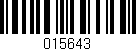 Código de barras (EAN, GTIN, SKU, ISBN): '015643'