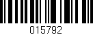Código de barras (EAN, GTIN, SKU, ISBN): '015792'