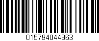 Código de barras (EAN, GTIN, SKU, ISBN): '015794044963'