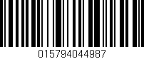 Código de barras (EAN, GTIN, SKU, ISBN): '015794044987'