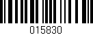 Código de barras (EAN, GTIN, SKU, ISBN): '015830'