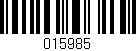Código de barras (EAN, GTIN, SKU, ISBN): '015985'