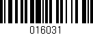 Código de barras (EAN, GTIN, SKU, ISBN): '016031'