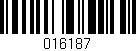 Código de barras (EAN, GTIN, SKU, ISBN): '016187'
