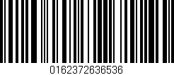 Código de barras (EAN, GTIN, SKU, ISBN): '0162372636536'