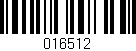 Código de barras (EAN, GTIN, SKU, ISBN): '016512'