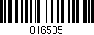 Código de barras (EAN, GTIN, SKU, ISBN): '016535'