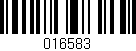 Código de barras (EAN, GTIN, SKU, ISBN): '016583'