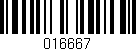Código de barras (EAN, GTIN, SKU, ISBN): '016667'