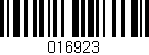Código de barras (EAN, GTIN, SKU, ISBN): '016923'