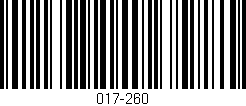Código de barras (EAN, GTIN, SKU, ISBN): '017-260'