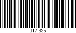 Código de barras (EAN, GTIN, SKU, ISBN): '017-635'
