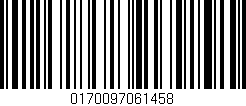 Código de barras (EAN, GTIN, SKU, ISBN): '0170097061458'