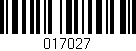Código de barras (EAN, GTIN, SKU, ISBN): '017027'