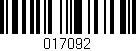 Código de barras (EAN, GTIN, SKU, ISBN): '017092'