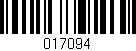 Código de barras (EAN, GTIN, SKU, ISBN): '017094'