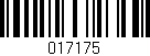 Código de barras (EAN, GTIN, SKU, ISBN): '017175'