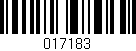 Código de barras (EAN, GTIN, SKU, ISBN): '017183'