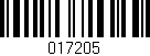 Código de barras (EAN, GTIN, SKU, ISBN): '017205'
