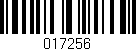 Código de barras (EAN, GTIN, SKU, ISBN): '017256'