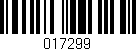 Código de barras (EAN, GTIN, SKU, ISBN): '017299'