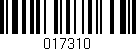 Código de barras (EAN, GTIN, SKU, ISBN): '017310'
