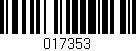 Código de barras (EAN, GTIN, SKU, ISBN): '017353'