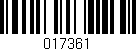 Código de barras (EAN, GTIN, SKU, ISBN): '017361'