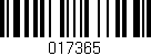 Código de barras (EAN, GTIN, SKU, ISBN): '017365'