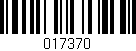 Código de barras (EAN, GTIN, SKU, ISBN): '017370'