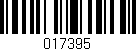 Código de barras (EAN, GTIN, SKU, ISBN): '017395'