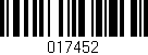 Código de barras (EAN, GTIN, SKU, ISBN): '017452'