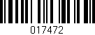 Código de barras (EAN, GTIN, SKU, ISBN): '017472'